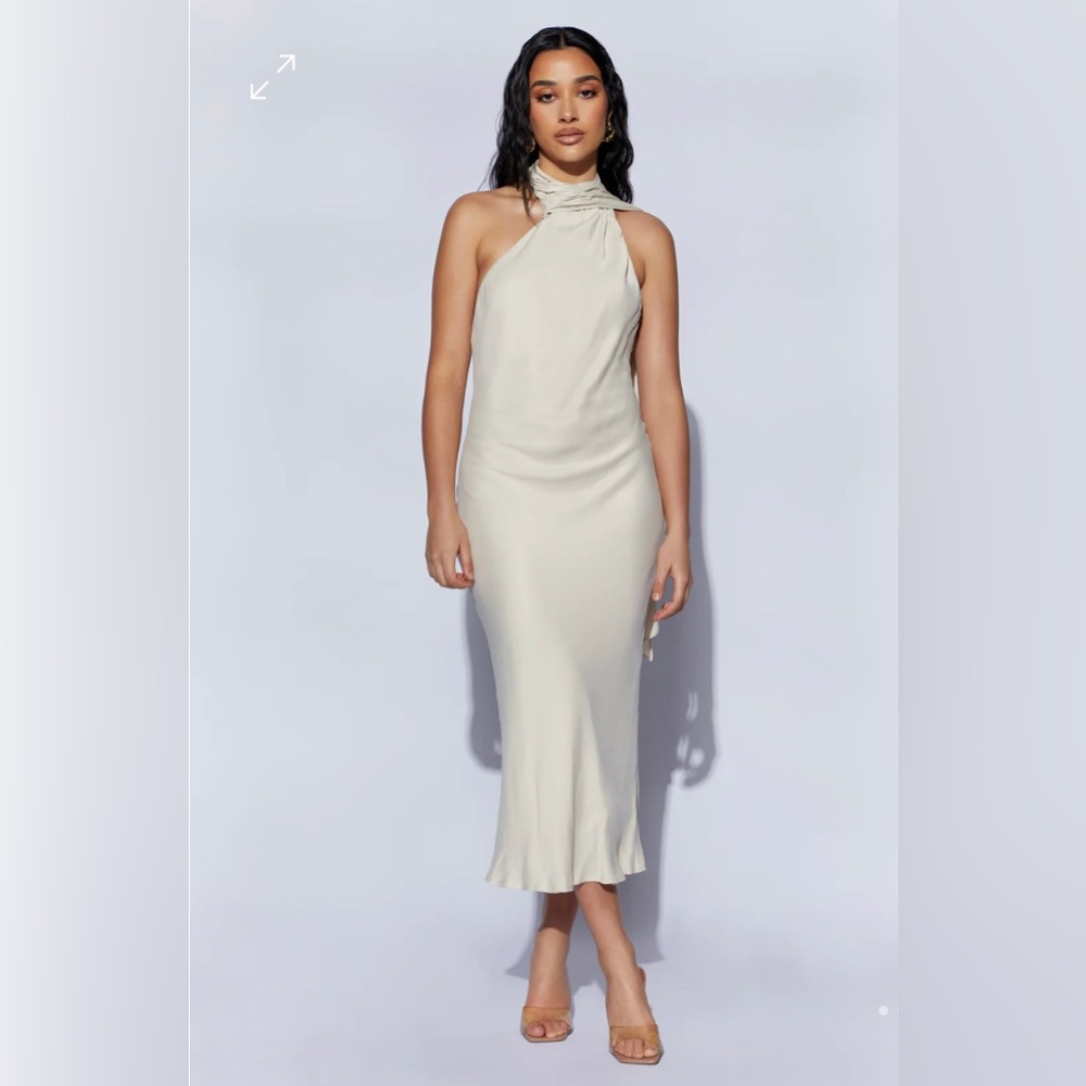 Meshki Off White Midi dress